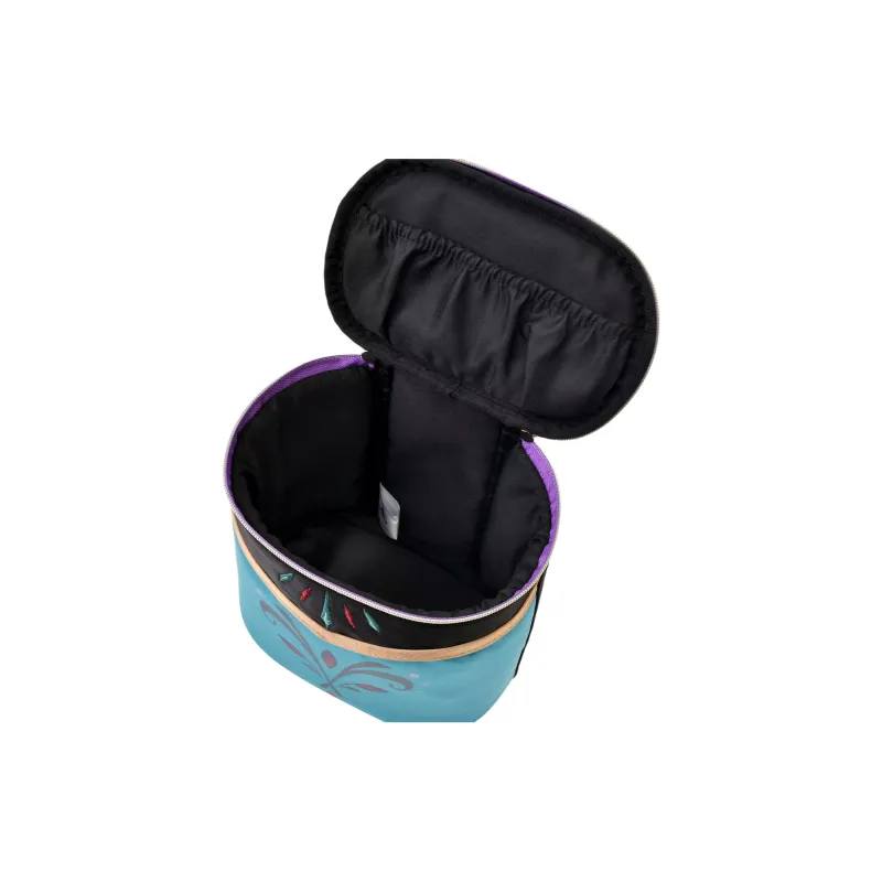 Disney FROZEN Collaboration Print Embroidery Handbag Women's Black & Blue-4