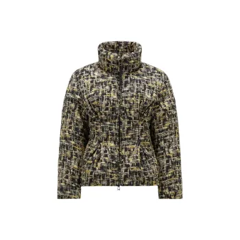 Moncler Down Jackets Women's Black Yellow