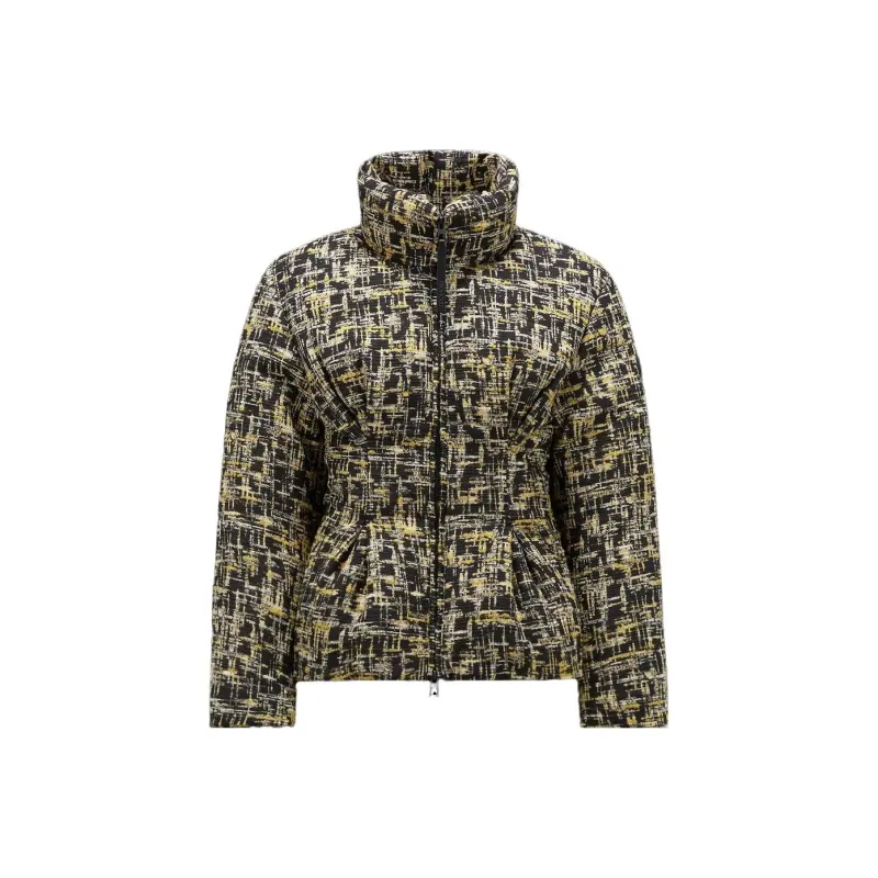 Moncler Down Jackets Women's Black Yellow-0
