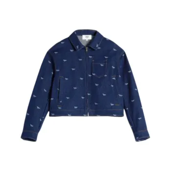 Maison Kitsune Cropped Denim Jacket