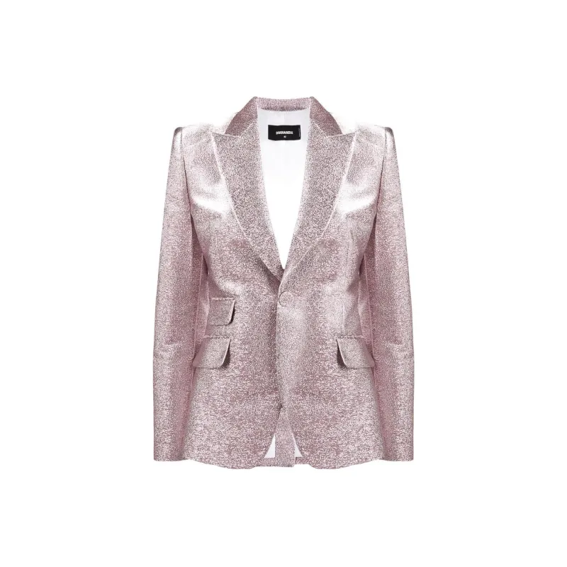 DSQUARED 2 Glitter Detail Single Breasted Blazer-0
