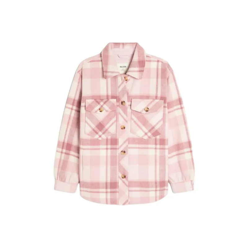 Hollister Jackets & Coats Women's Pink Plaid-0