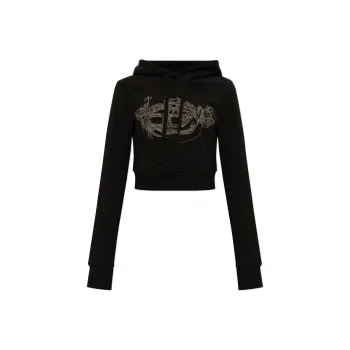 DIESEL F-Slimmy-Hood-P9 Drawstring Cropped Hoodie