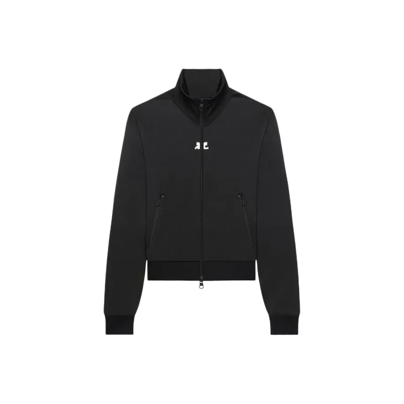Courrèges Tracksuit Interlock Jacket 'Black'-0