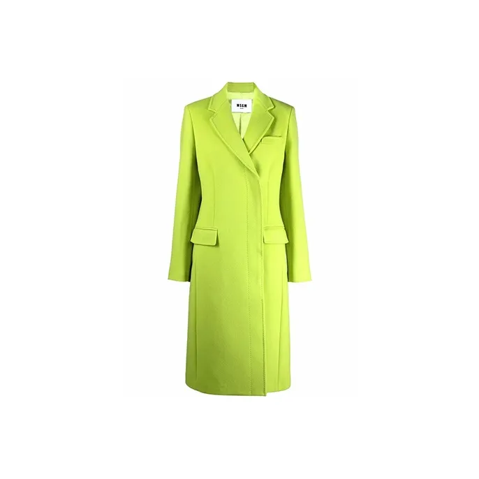 MSGM Coats Women's Green Yellow-0