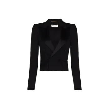 SAINT LAURENT Cropped Tuxedo Blazer