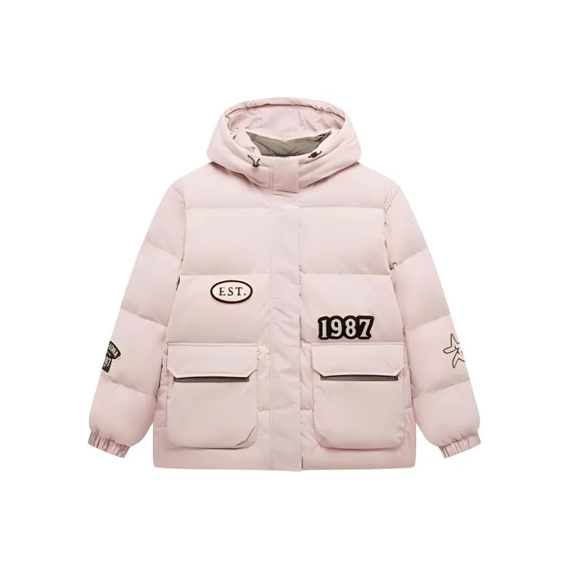 XTEP Down Jacket Women's Moonlit Pink/Dusty Brown-0