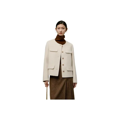 TKY SHOP Jackets Coats Women's Light Beige Camel