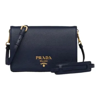 PRADA Cahier Cow Leather Shoulder Bag, Crossbody Bag Women's Sea Blue