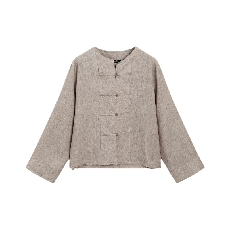 Massimo Dutti Shirt Women's Gray Brown-0