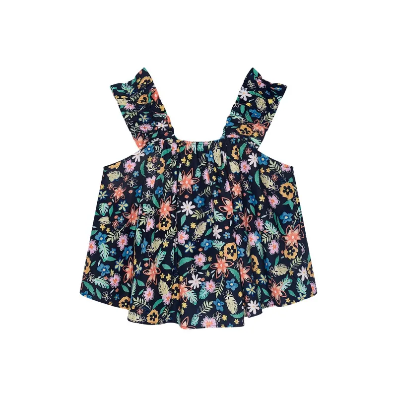ELF SACK Shirt Women's Black Floral-1