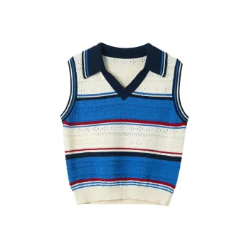 3COLOUR Knitwear Women's Marine Blue Stripe