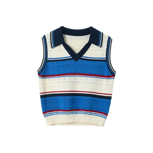 3COLOUR Knitwear Women's Marine Blue Stripe