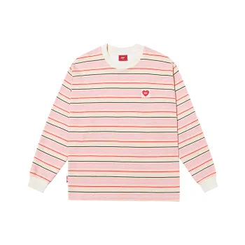 Checkitout Sweatshirt Unisex Spring Begonia Long Sleeved Pink White/Red