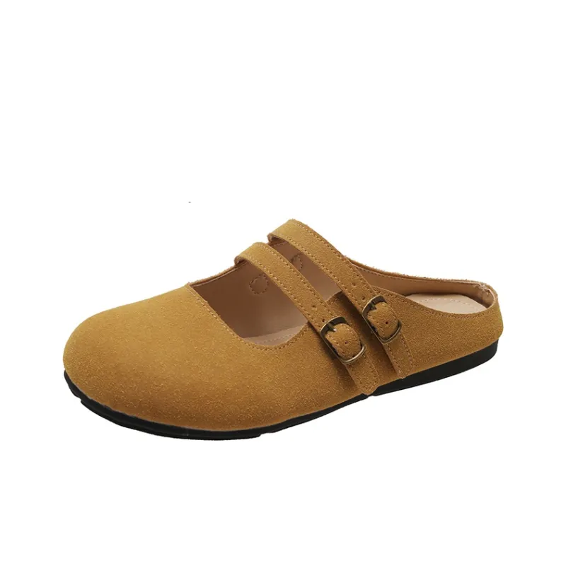 AJPAP Quiet Abrasion Resistant Slip Resistant Closed Toe Slippers Women's-3