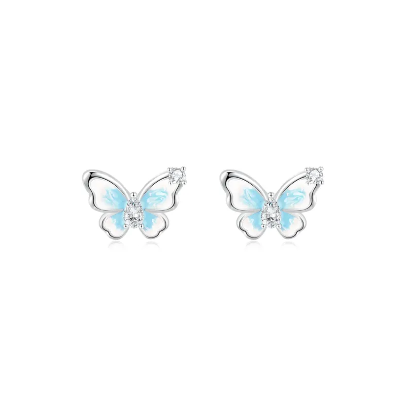 LAOYINFANG Sterling Silver 990 Stud Earrings Women's-5