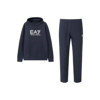 EMPORIO ARMANI EA7 Casual Sportswear Fleece Lined Men's Navy Blue