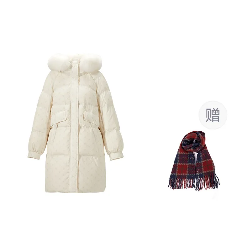 XIANGYING Down Jacket Women's Beige-0