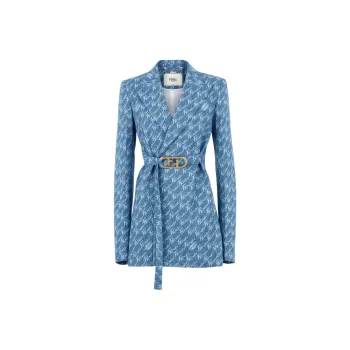 FENDI SS22 Business Suit Coat Women's Light Blue