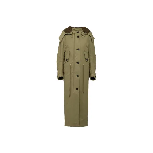 PRADA Coats Women's Army Green