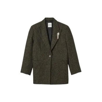 Sandro Business Suits Women's Brown Yellow