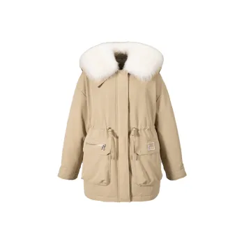 XIANGYING Down Jacket Women's Khaki