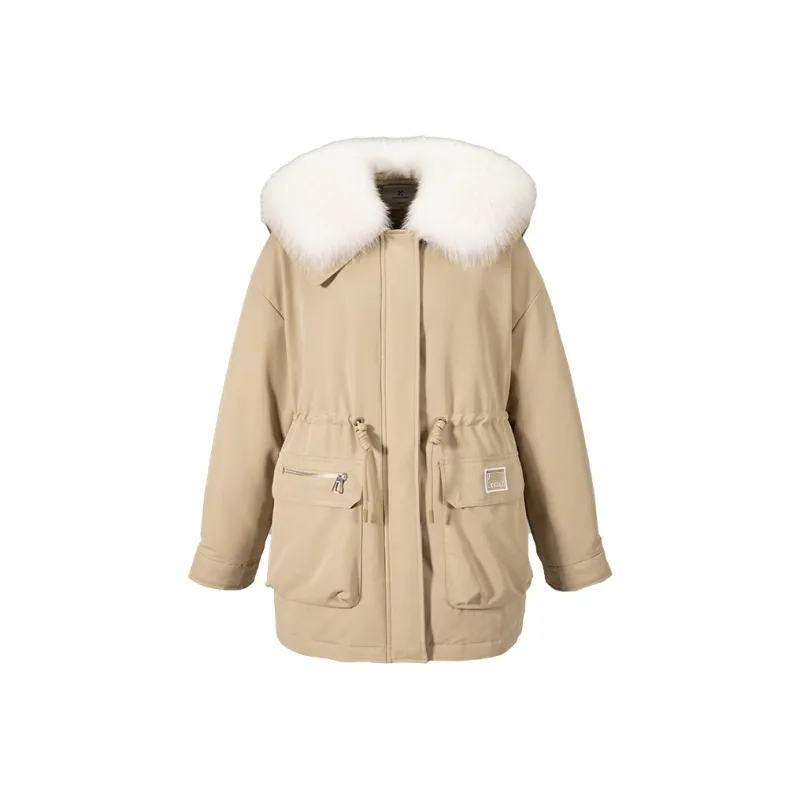 XIANGYING Down Jacket Women's Khaki-0