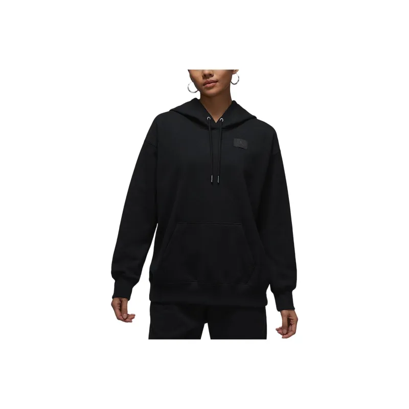 Jordan Flight Fleece Sweatshirt Women's Black/Dark Charcoal Gray-0