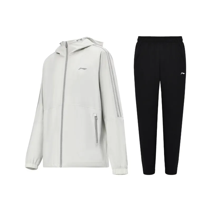 LINING Casual Sportswear Unisex Clothing Sets Gray/Black-0