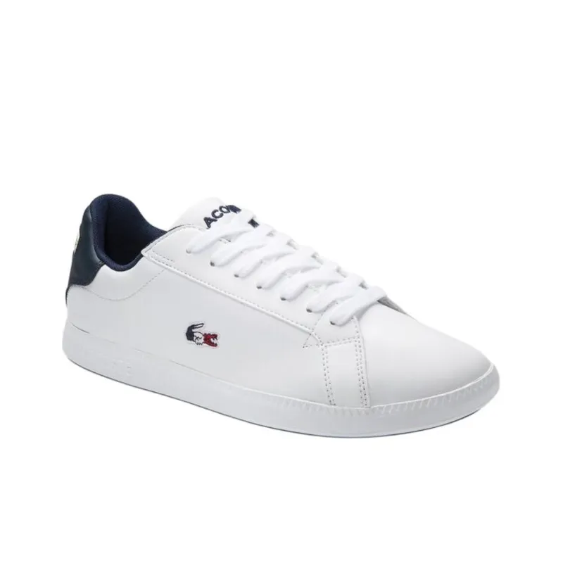 LACOSTE Anti Slip Wear Resistant Low Top Skateboard Shoes Women's White-1