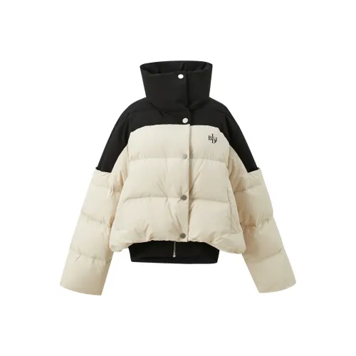 3COLOUR Down Jacket Women's Black Beige