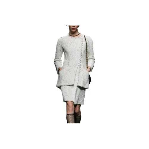 CHANEL 23 Spring Summer Coat Women's White