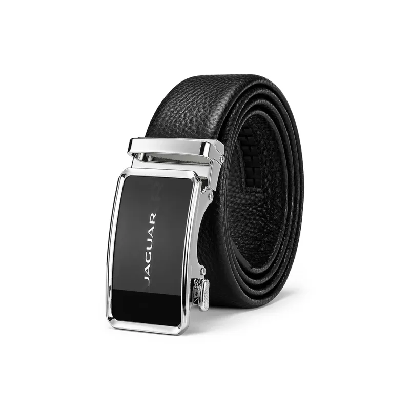 JAGUAR Cow Leather Belts Men's Black 3.5cm-0