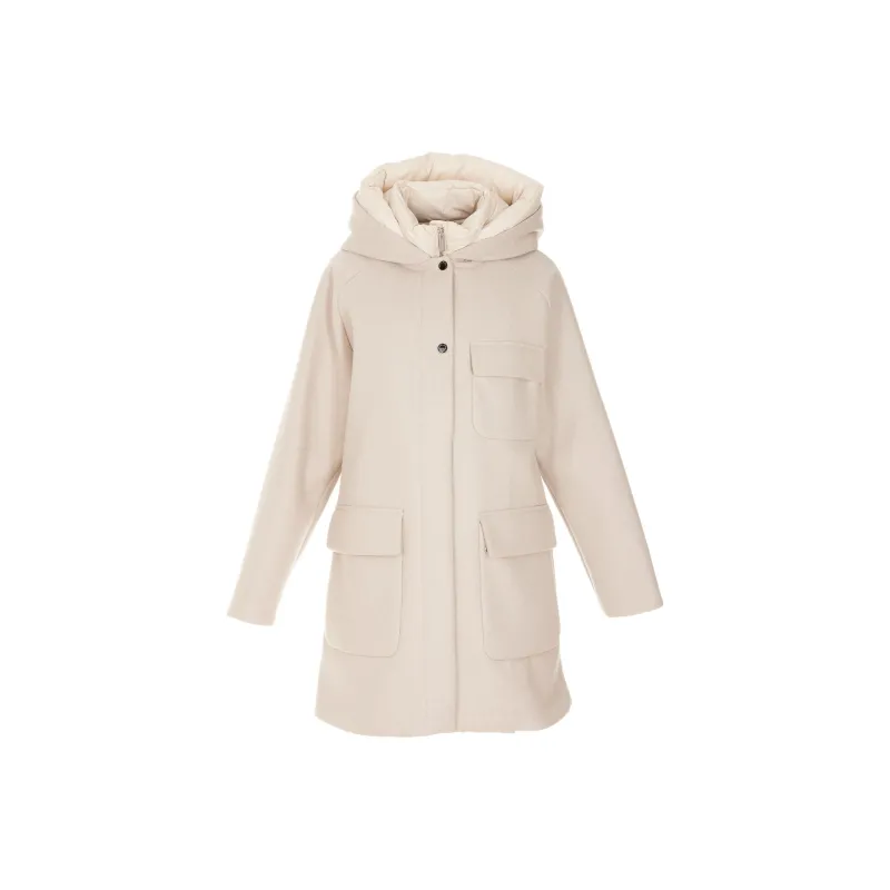 WOOLRICH Hooded Long-Sleeved Down Jacket-0