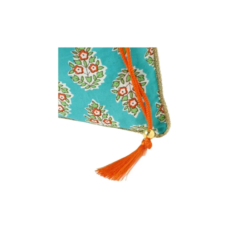 Beams Cotton Storage Bag Women's Yellow/Blue-8