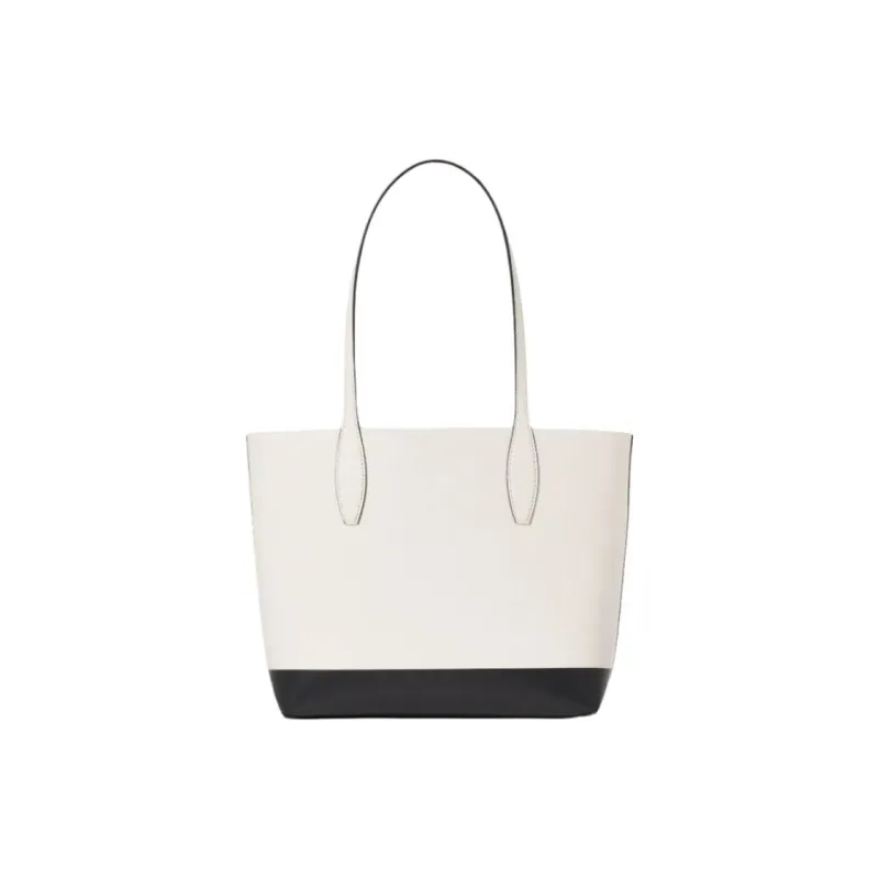 Sanrio Kate Spade Collaboration Grain Leather Tote Bag, Shopping Bag, Handbag Women's Black & White-2