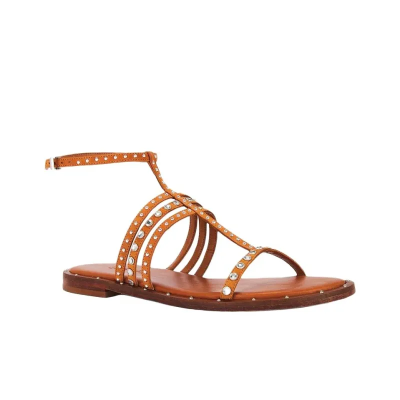 Schutz Lsidora One Strap Sandals Women's Brown-2
