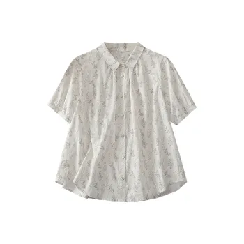 Cypress House Shirt Women's Gray Blue Floral
