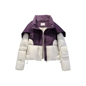 Cypress House Down Jacket Women's Upper Purple, Lower Beige
