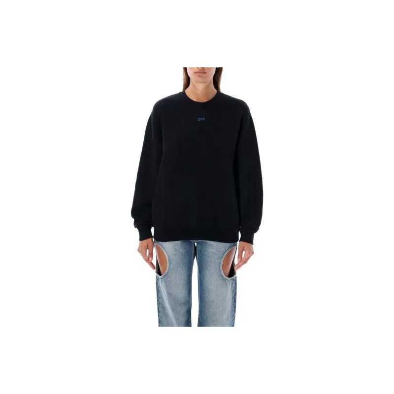 OFF WHITE Logo Embroidered Crewneck Sweatshirt-0