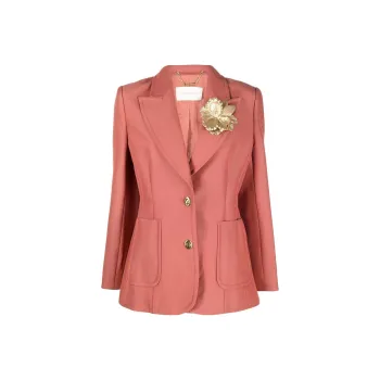 Zimmermann Floral appliqué Single breasted Blazer