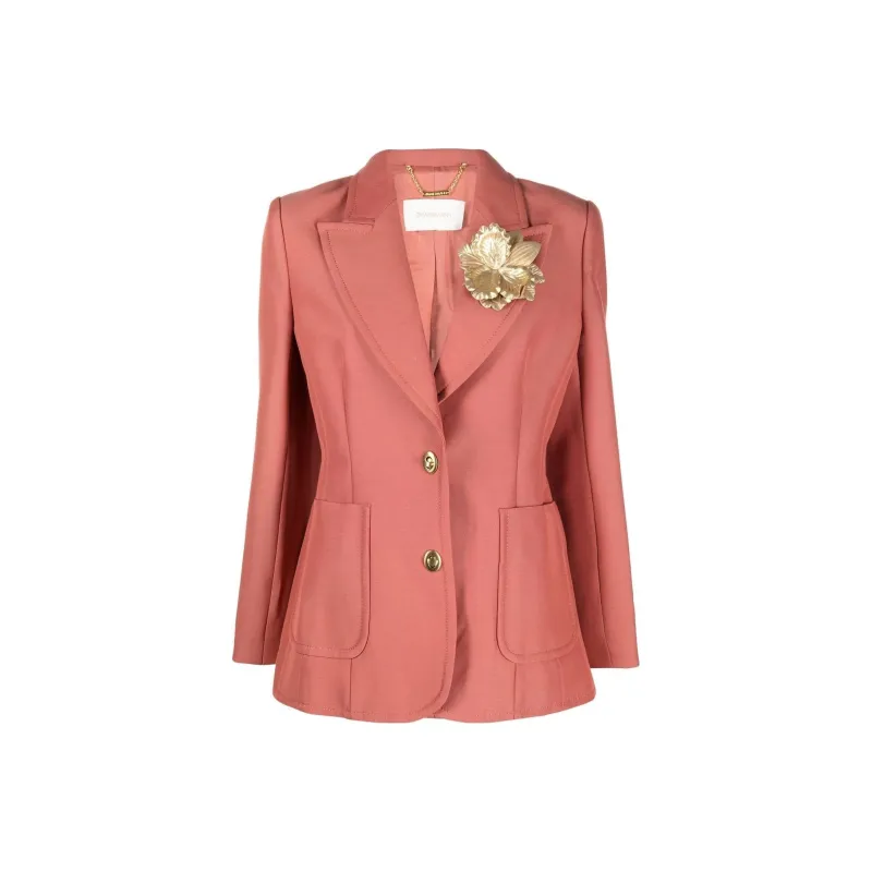 Zimmermann Floral appliqué Single breasted Blazer-0