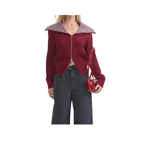 Self portrait Oversized Zipped Cardigan