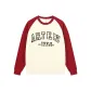 Beige Apricot & Dark Red[Crew Neck]
