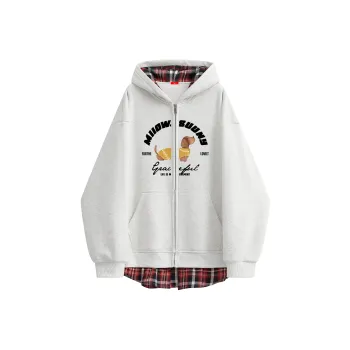 MIIOW Trend Party Series Sweatshirt Unisex Flower Gray & Red