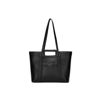 MEXICAN PU Tote Bag, Shopping Bag, One Shoulder Handbag Tubas Women's Black