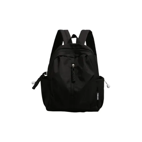 Tonlion Nylon Fabric Backpack Regular Women's Black/White