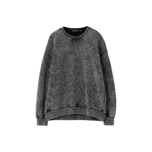SOON FLOWER Sweatshirt Unisex Black Gray