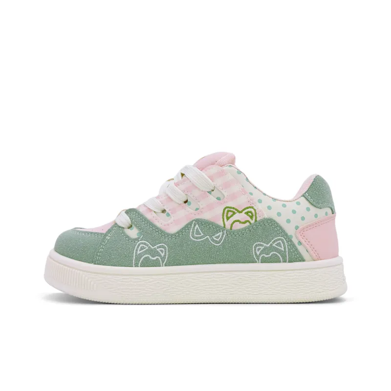 ALI THE FOX Skateboard Shoes Women's Low Top Guava Pink/Light Yellow/Beige Pink/Light Blue-1