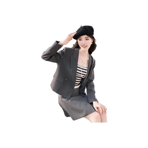 XIANGYING Business Suits Women's Gray